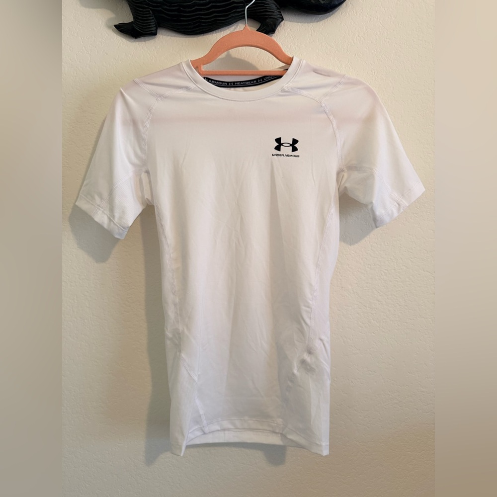 Under Armour White Short-Sleeve Performance Tee